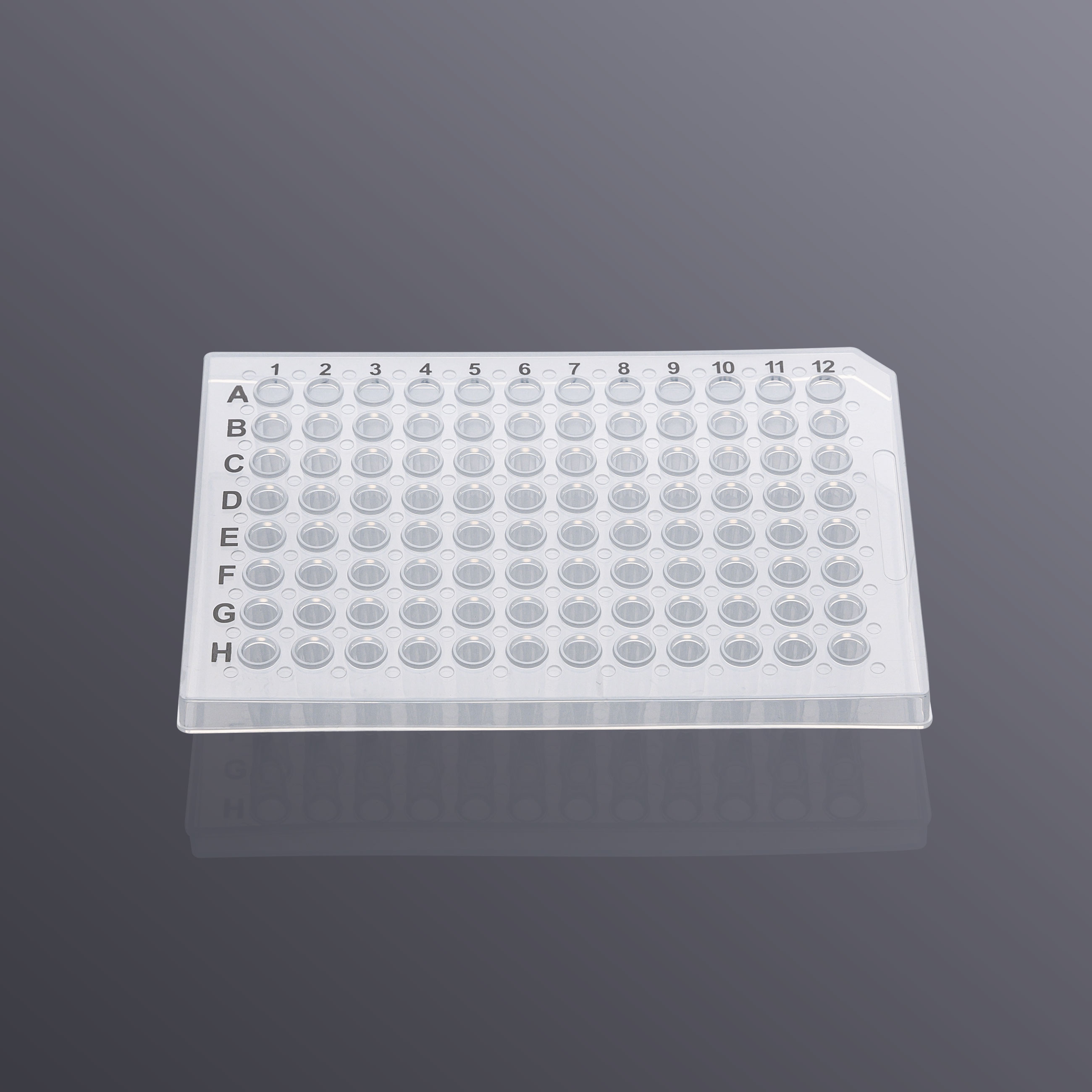 0.2ml 96孔半裙边PCR板,透明
